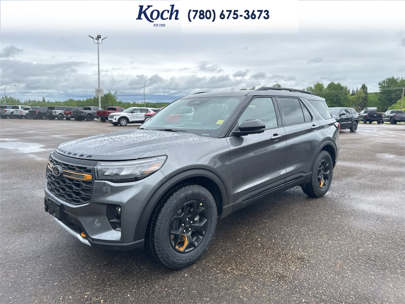 NEW 2026 Ford Explorer Tremor - Carbonized Grey Metallic Exterior / KAPOOR RED Interior - $75,030 - Stock #A26169 - VIN 1FMWK8JC4TGB63785 - Photo 4