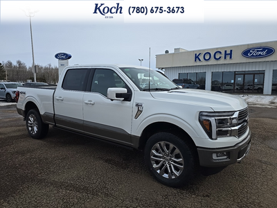 NEW 2026 Ford F-150 King Ranch - Star White Tri-coat Metallic Exterior - $97,055 - Stock #A26068 - VIN 1FTFW6L86TFA30702