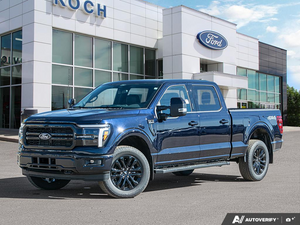 NEW 2026 Ford F-150 LARIAT - Antimatter Blue Metallic Exterior - $84,898 - Stock #E61014 - VIN 1FTFW5L59TFB72462