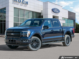NEW 2026 Ford F-150 LARIAT - Antimatter Blue Metallic Exterior - $87,962 - Stock #E61061 - VIN 1FTFW5L54TFB70859