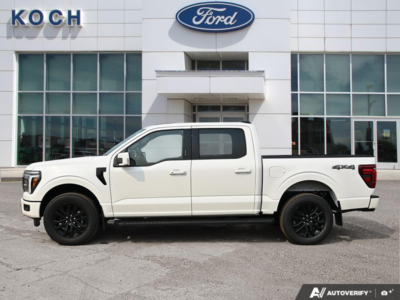 NEW 2026 Ford F-150 LARIAT - Star White Tri-coat Metallic Exterior / BLACK ACTIVE X Interior - $83,411 - Stock #E60856 - VIN 1FTFW5L86TFB49750 - Photo 3