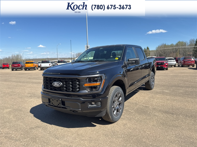 NEW 2026 Ford F-150 STX - Agate Black Exterior / BLACK ONYX/BLUE PREM LEATHER SEATS Interior - $63,955 - Stock #A26152 - VIN 1FTEW2LP1TKD67846 - Photo 4