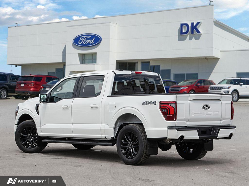 NEW 2026 Ford F-150 LARIAT - Star White Tri-coat Metallic Exterior / BLACK ACTIVE X Interior - $86,793 - Stock #D60573 - VIN 1FTFW5L84TFA96417 - Photo 4
