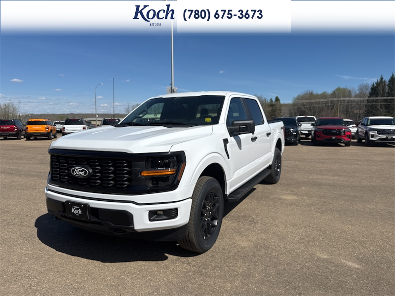 NEW 2026 Ford F-150 STX - Oxford White Exterior / BLACK ONYX/BLUE PREM LEATHER SEATS Interior - $60,901 - Stock #A26150 - VIN 1FTEW2LP5TKD67820 - Photo 4