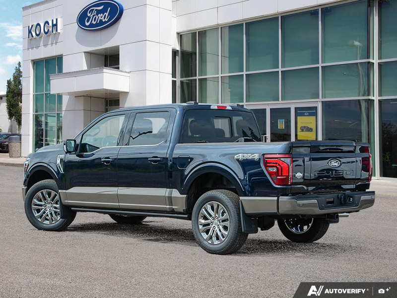 NEW 2026 Ford F-150 King Ranch - Antimatter Blue/marsh Grey Accent Exterior / JAVA, KING RANCH MULTICONTOUR LEATHER BUCKET SEATS Interior - $94,026 - Stock #E60916 - VIN 1FTFW6L84TFB50451 - Photo 4