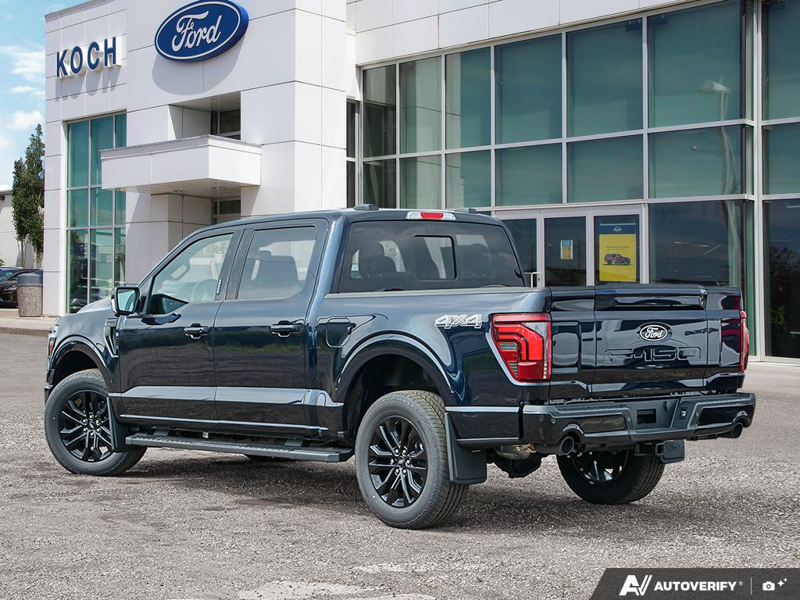 NEW 2026 Ford F-150 LARIAT - Antimatter Blue Metallic Exterior / BLACK, ACTIVEX TRIMMED 40/CONSOLE/40 FRONT SEATS (B) Interior - $86,746 - Stock #E60895 - VIN 1FTFW5L84TFB50430 - Photo 4