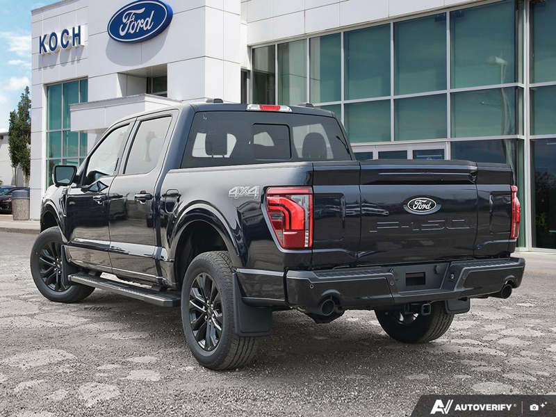 NEW 2026 Ford F-150 LARIAT - Antimatter Blue Metallic Exterior / BLACK ACTIVE X Interior - $86,262 - Stock #E60899 - VIN 1FTFW5L83TFB68837 - Photo 4