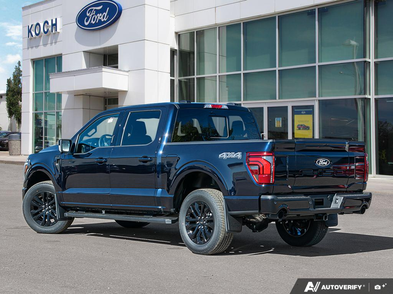 NEW 2026 Ford F-150 LARIAT - Antimatter Blue Metallic Exterior / BLACK, ACTIVEX TRIMMED 40/CONSOLE/40 FRONT SEATS (B) Interior - $87,962 - Stock #E61061 - VIN 1FTFW5L54TFB70859 - Photo 4