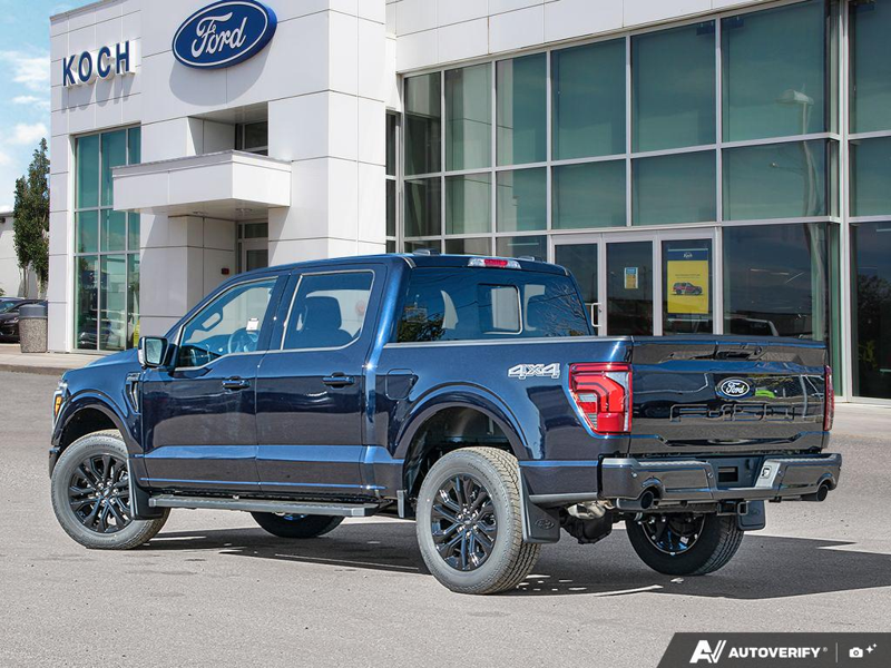 NEW 2026 Ford F-150 LARIAT - Antimatter Blue Metallic Exterior / BLACK, ACTIVEX TRIMMED 40/CONSOLE/40 FRONT SEATS (B) Interior - $78,859 - Stock #E61062 - VIN 1FTFW5L50TFB76593 - Photo 4