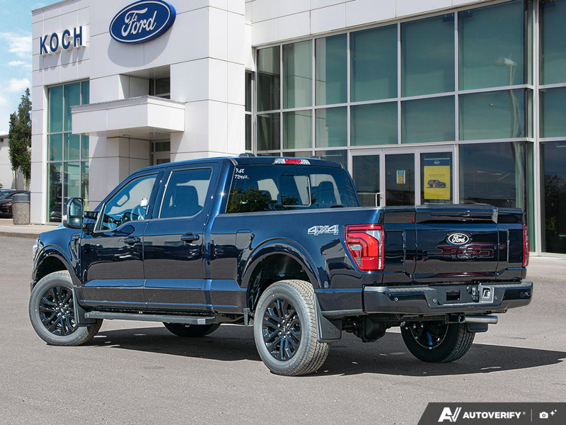 NEW 2026 Ford F-150 LARIAT - Antimatter Blue Metallic Exterior / BLACK, ACTIVEX TRIMMED 40/CONSOLE/40 FRONT SEATS (B) Interior - $82,794 - Stock #E61014 - VIN 1FTFW5L59TFB72462 - Photo 4