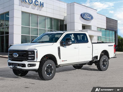 NEW 2026 Ford F-350 Super Duty
 Platinum Tremor Package - Star White Tri-coat Metallic Exterior / BLACK ONYX/BLUE LEATHER Interior - $129,953 - Stock #E60247 - VIN 1FT8W3BM5TED66353