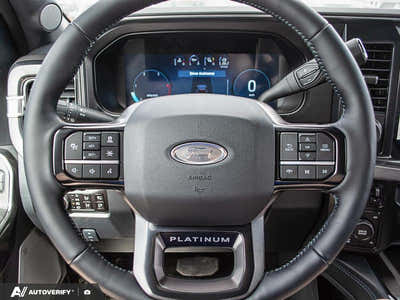 NEW 2026 Ford F-350 Super Duty Platinum - BLACK ONYX/BLUE LEATHER Interior - $120,761 - Stock #D60436 - VIN 1FT8W3BT6TEE26681