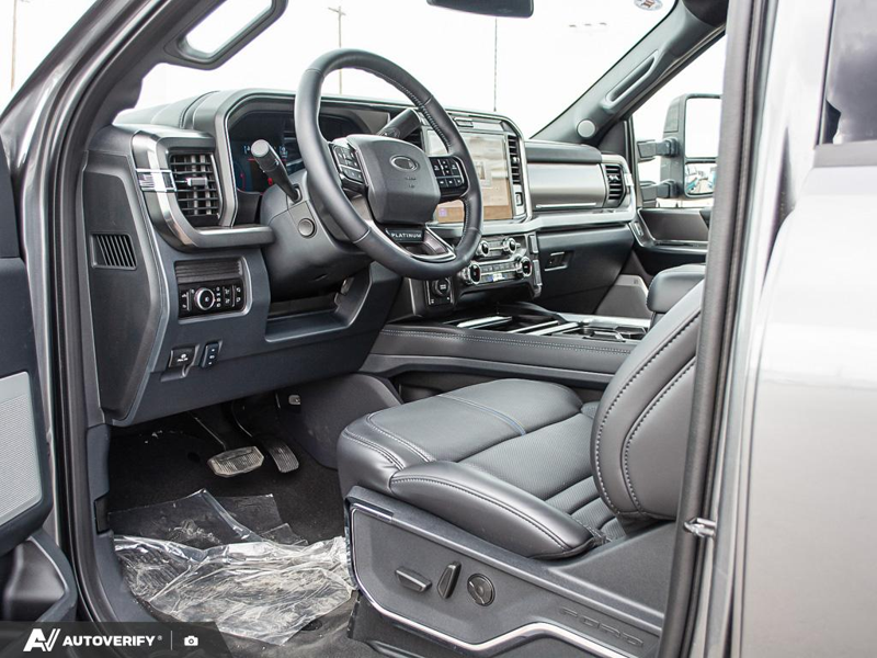 NEW 2026 Ford F-350 Super Duty Platinum - Carbonized Grey Metallic Exterior / BLACK ONYX/BLUE LEATHER Interior - $118,435 - Stock #D60444 - VIN 1FT8W3BMXTEE27115 - Photo 12