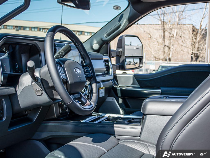 NEW 2026 Ford F-350 Super Duty Platinum Tremor - Glacier Gray Exterior / BLACK ONYX/BLUE LEATHER Interior - $126,525 - Stock #E60535 - VIN 1FT8W3BM7TEE28383 - Photo 13