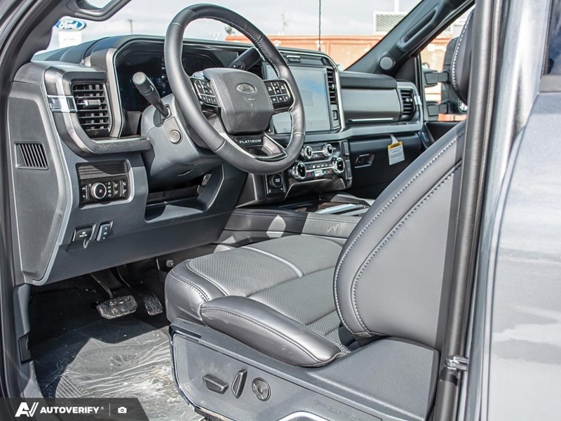 NEW 2026 Ford F-350 Super Duty Platinum - Carbonized Grey Metallic Exterior / BLACK ONYX/BLUE LEATHER Interior - $115,436 - Stock #D60348 - VIN 1FT8W3BT2TEE05424 - Photo 13