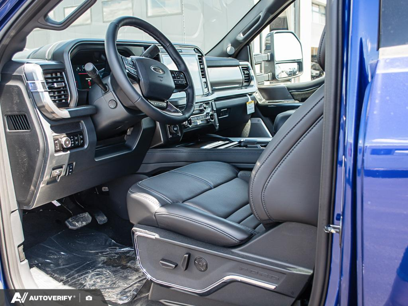 NEW 2026 Ford F-350 Super Duty Platinum - Argon Blue Metallic Exterior / BLACK ONYX/BLUE LEATHER Interior - $115,248 - Stock #D60599 - VIN 1FT8W3BT6TEE88940 - Photo 13