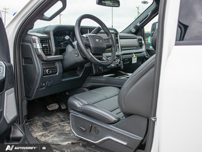 NEW 2026 Ford F-350 Super Duty Platinum - BLACK ONYX/PLATINUM BLUE, UNIQUE PLATINUM LEATHER 40/CONSOLE/40 Interior - $121,217 - Stock #D60704 - VIN 1FT8W3DM0TEE32921