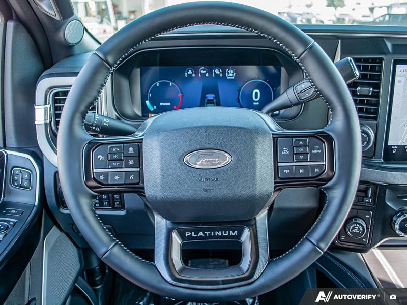 NEW 2026 Ford F-350 Super Duty Platinum Tremor - Glacier Gray Exterior / BLACK ONYX/BLUE LEATHER Interior - $122,693 - Stock #E60035 - VIN 1FT8W3BM4TEC29646 - Photo 14