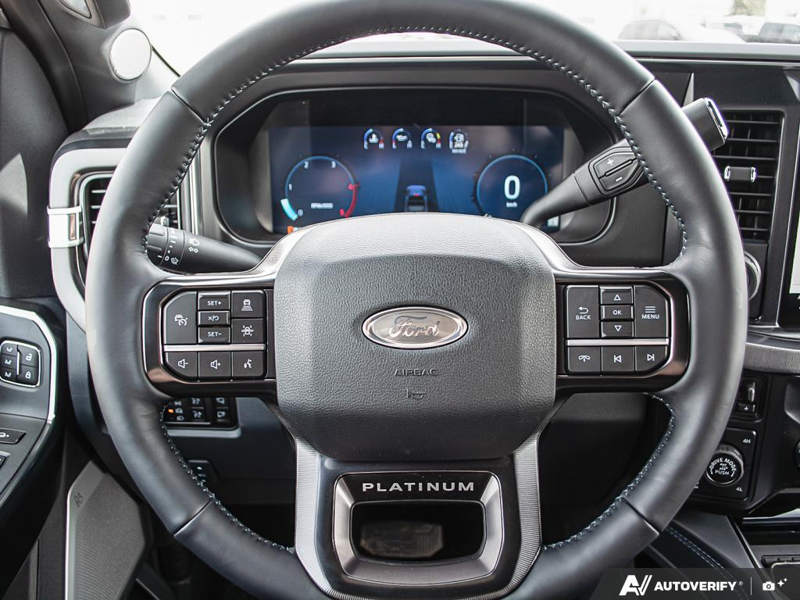 NEW 2026 Ford F-350 Super Duty Platinum Tremor - Avalanche Exterior / BLACK ONYX/BLUE LEATHER Interior - $126,953 - Stock #E60547 - VIN 1FT8W3BMXTEE28748 - Photo 14