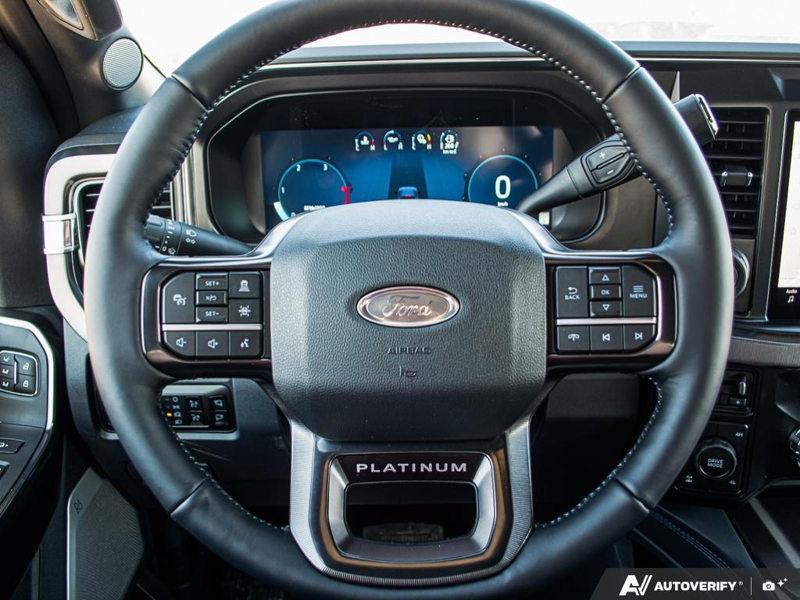 NEW 2026 Ford F-350 Super Duty Platinum - Star White Tri-coat Metallic Exterior / BLACK ONYX/BLUE LEATHER Interior - $124,848 - Stock #E60567 - VIN 1FT8W3BM4TEE27904 - Photo 14