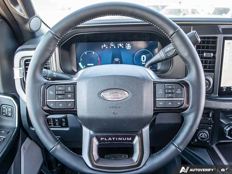 NEW 2026 Ford F-350 Super Duty Platinum Tremor - Glacier Gray Exterior / BLACK ONYX/BLUE LEATHER Interior - $126,525 - Stock #E60535 - VIN 1FT8W3BM7TEE28383 - Photo 14