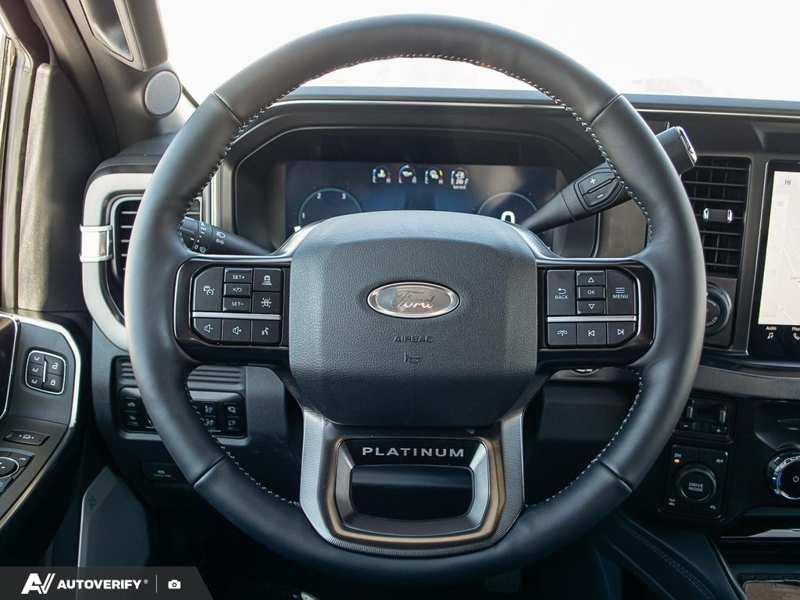 NEW 2026 Ford F-350 Super Duty Platinum - Star White Tri-coat Metallic Exterior / BLACK ONYX/BLUE LEATHER Interior - $116,061 - Stock #D60313 - VIN 1FT8W3BT6TED95352 - Photo 14