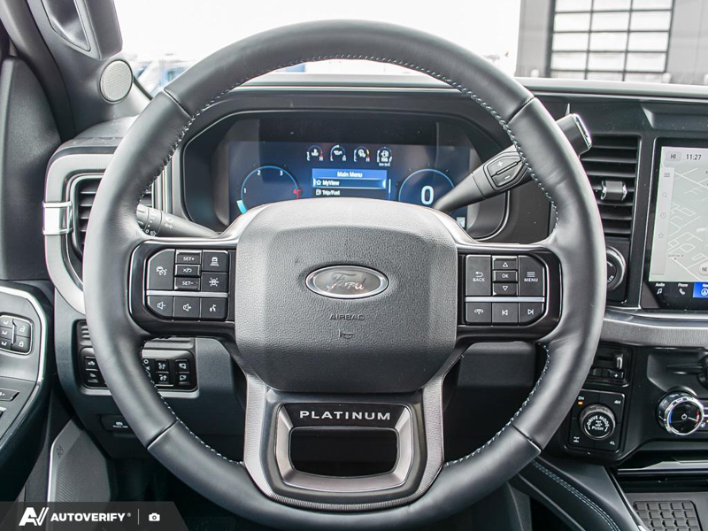 NEW 2026 Ford F-350 Super Duty Platinum - Star White Tri-Coat Exterior / BLACK ONYX/PLATINUM BLUE, UNIQUE PLATINUM LEATHER 40/CONSOLE/40 Interior - $123,675 - Stock #D60358 - VIN 1FT8W3BM1TEE07738 - Photo 14