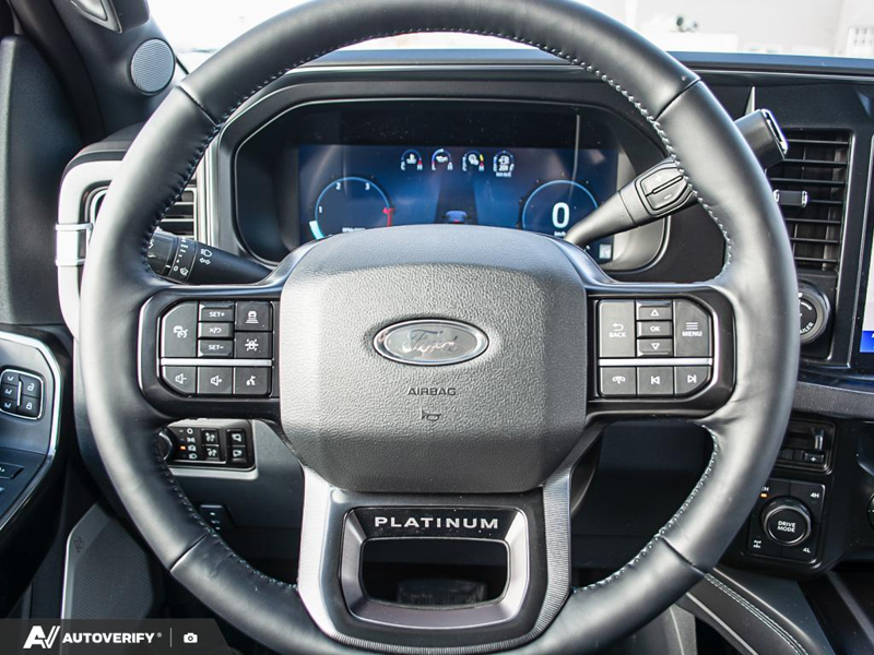 NEW 2026 Ford F-350 Super Duty Platinum - Star White Tri-coat Metallic Exterior / BLACK ONYX/BLUE LEATHER Interior - $116,140 - Stock #D60408 - VIN 1FT8W3BT9TEE27596 - Photo 14
