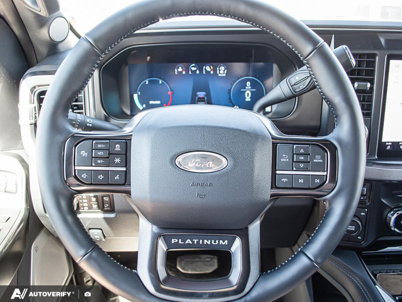 NEW 2026 Ford F-350 Super Duty Platinum - Star White Tri-coat Metallic Exterior / BLACK ONYX/BLUE LEATHER Interior - $118,264 - Stock #D60638 - VIN 1FT8W3BM4TEE13999 - Photo 14