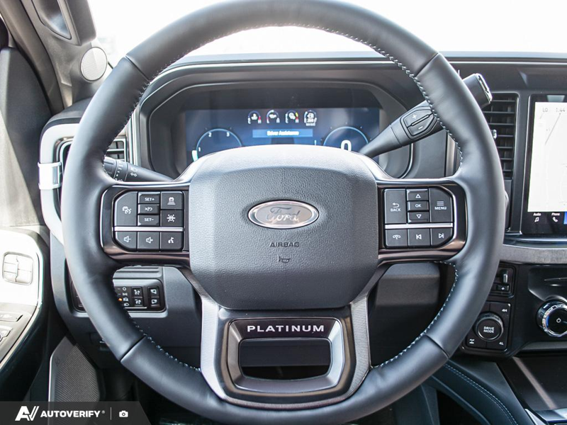 NEW 2026 Ford F-350 Super Duty Platinum - Star White Tri-Coat Exterior / BLACK ONYX/BLUE LEATHER Interior - $116,436 - Stock #D60597 - VIN 1FT8W3BT7TEE90714 - Photo 14