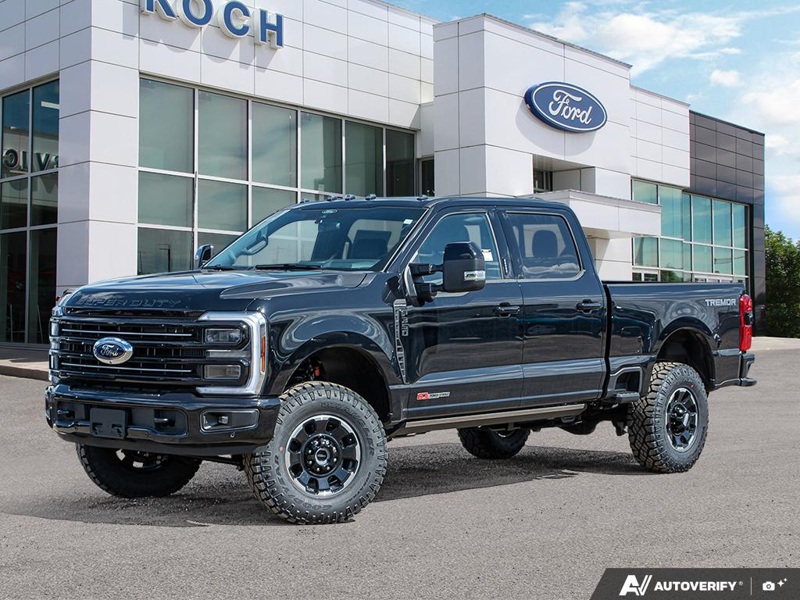 NEW 2026 Ford F-350 Super Duty Platinum Tremor - Agate Black Exterior / BLACK ONYX/BLUE LEATHER Interior - $125,720 - Stock #E60283 - VIN 1FT8W3BM8TED60496 - Photo 1