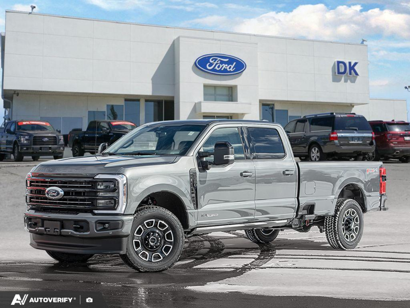 NEW 2026 Ford F-350 Super Duty Platinum - Carbonized Grey Metallic Exterior / BLACK ONYX/BLUE LEATHER Interior - $115,436 - Stock #D60348 - VIN 1FT8W3BT2TEE05424 - Photo 1