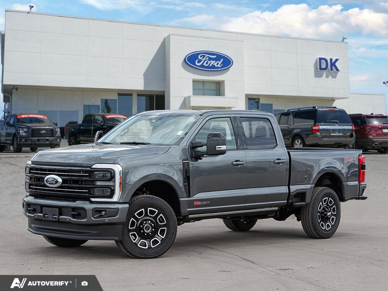NEW 2026 Ford F-350 Super Duty Platinum - Carbonized Grey Metallic Exterior / BLACK ONYX/BLUE LEATHER Interior - $118,435 - Stock #D60444 - VIN 1FT8W3BMXTEE27115 - Photo 1