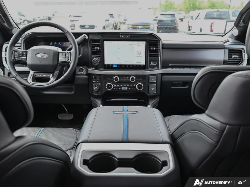 NEW 2026 Ford F-350 Super Duty Platinum Tremor - Agate Black Exterior / BLACK ONYX/BLUE LEATHER Interior - $128,953 - Stock #E60443 - VIN 1FT8W3BM7TED99614 - Photo 25
