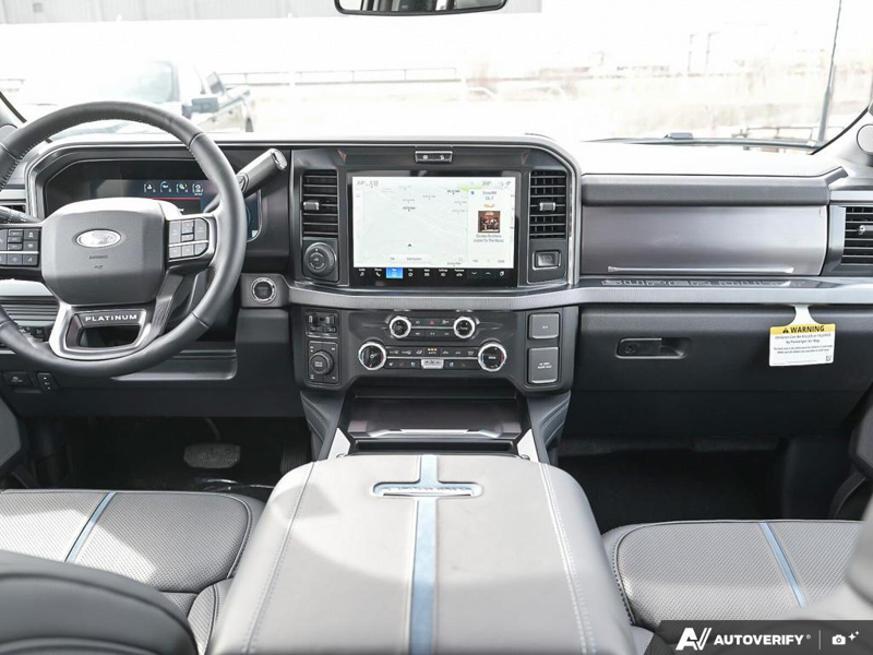 NEW 2026 Ford F-350 Super Duty Platinum - Star White Tri-coat Metallic Exterior / BLACK ONYX/BLUE LEATHER Interior - $116,043 - Stock #E60392 - VIN 1FT8W3BT6TED89079 - Photo 25