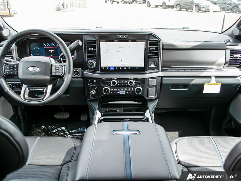NEW 2026 Ford F-350 Super Duty Platinum Tremor - Avalanche Exterior / BLACK ONYX/BLUE LEATHER Interior - $126,953 - Stock #E60547 - VIN 1FT8W3BMXTEE28748 - Photo 25