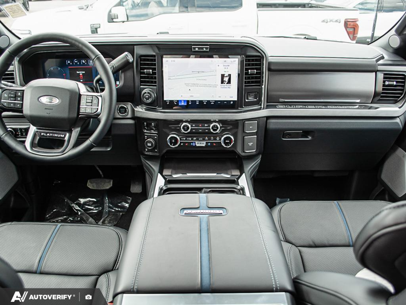 NEW 2026 Ford F-350 Super Duty Platinum - Carbonized Grey Metallic Exterior / BLACK ONYX/BLUE LEATHER Interior - $118,435 - Stock #D60444 - VIN 1FT8W3BMXTEE27115 - Photo 25
