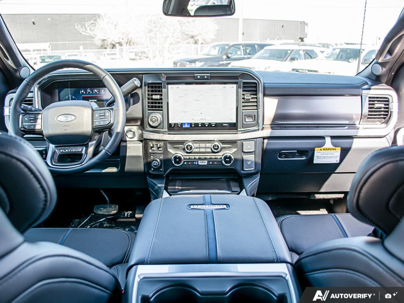 NEW 2026 Ford F-350 Super Duty Platinum Tremor - Glacier Gray Exterior / BLACK ONYX/BLUE LEATHER Interior - $126,525 - Stock #E60535 - VIN 1FT8W3BM7TEE28383 - Photo 26