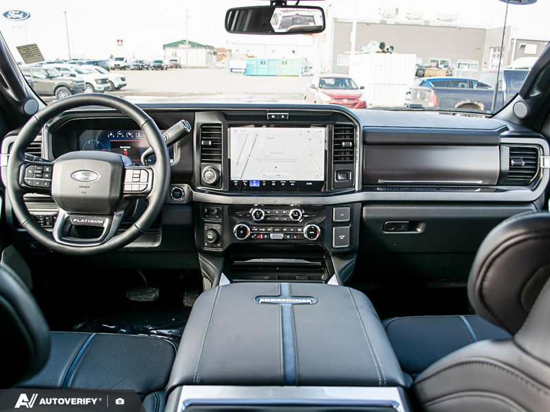 NEW 2026 Ford F-350 Super Duty Platinum - Star White Tri-coat Metallic Exterior / BLACK ONYX/BLUE LEATHER Interior - $116,140 - Stock #D60408 - VIN 1FT8W3BT9TEE27596 - Photo 26