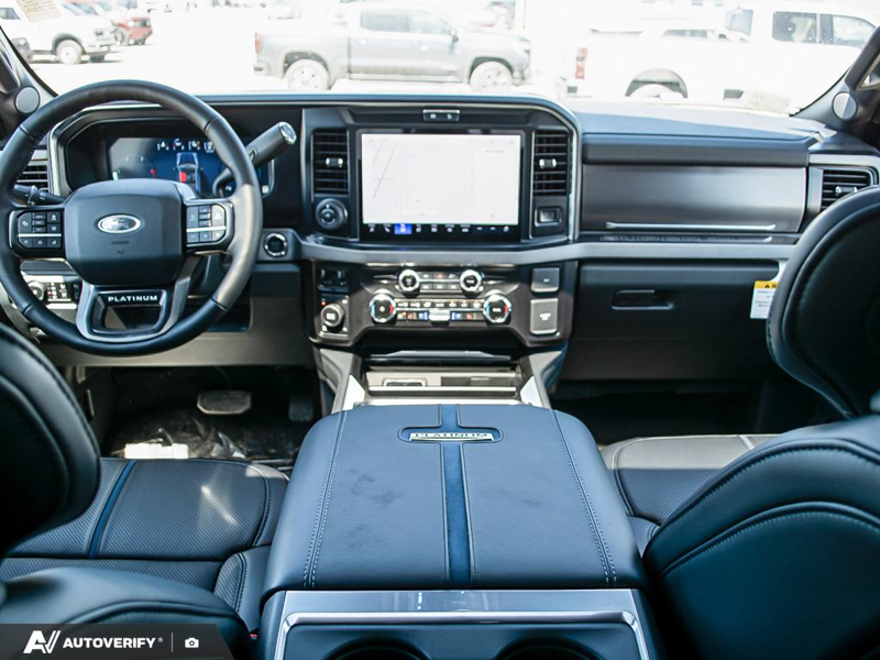 NEW 2026 Ford F-350 Super Duty Platinum - Star White Tri-coat Metallic Exterior / BLACK ONYX/BLUE LEATHER Interior - $118,264 - Stock #D60638 - VIN 1FT8W3BM4TEE13999 - Photo 26