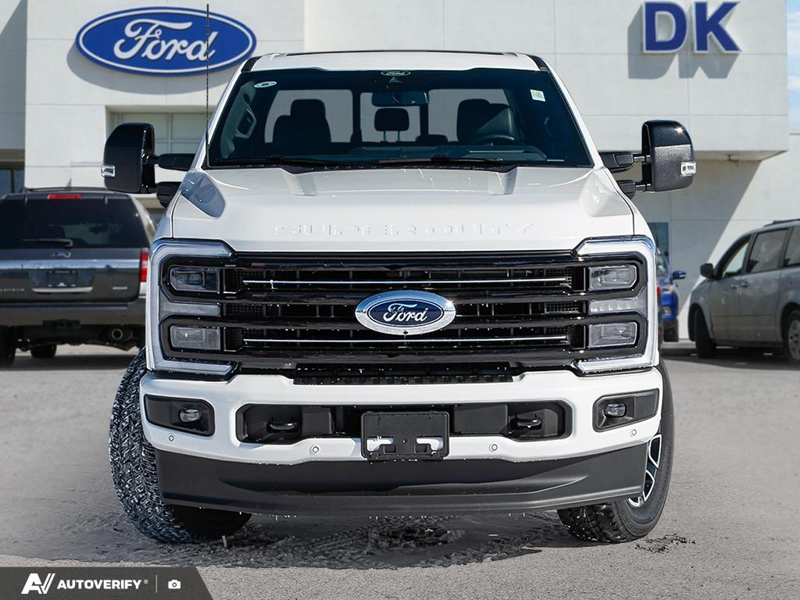 NEW 2026 Ford F-350 Super Duty Platinum - Star White Tri-coat Metallic Exterior / BLACK ONYX/BLUE LEATHER Interior - $116,061 - Stock #D60313 - VIN 1FT8W3BT6TED95352 - Photo 2