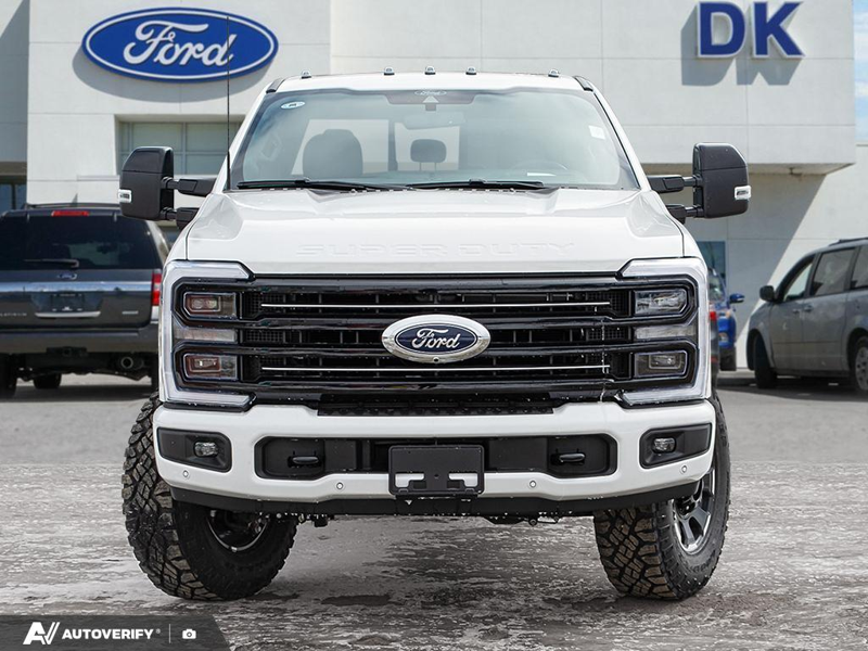 NEW 2026 Ford F-350 Super Duty Platinum - Star White Tri-Coat Exterior / BLACK ONYX/PLATINUM BLUE, UNIQUE PLATINUM LEATHER 40/CONSOLE/40 Interior - $123,675 - Stock #D60358 - VIN 1FT8W3BM1TEE07738 - Photo 2