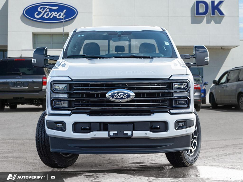 NEW 2026 Ford F-350 Super Duty Platinum - Star White Tri-coat Metallic Exterior / BLACK ONYX/BLUE LEATHER Interior - $116,140 - Stock #D60408 - VIN 1FT8W3BT9TEE27596 - Photo 2