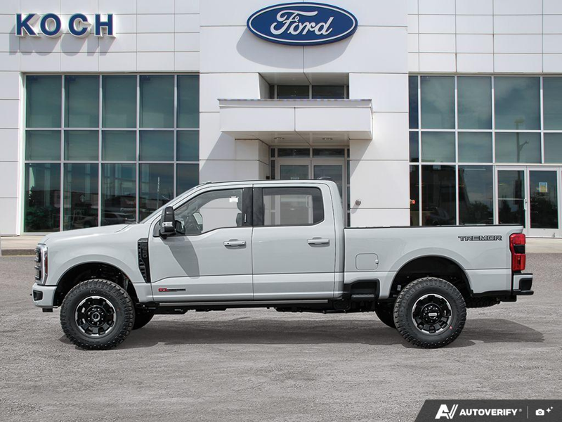 NEW 2026 Ford F-350 Super Duty Platinum Tremor - Avalanche Exterior / BLACK ONYX/BLUE LEATHER Interior - $126,953 - Stock #E60547 - VIN 1FT8W3BMXTEE28748 - Photo 3