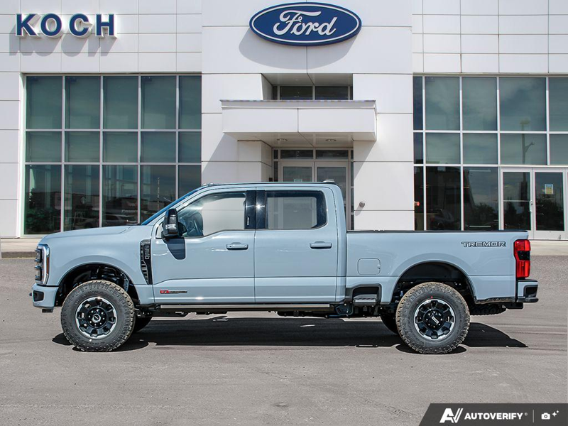NEW 2026 Ford F-350 Super Duty Platinum Tremor - Glacier Gray Exterior / BLACK ONYX/BLUE LEATHER Interior - $126,525 - Stock #E60535 - VIN 1FT8W3BM7TEE28383 - Photo 3