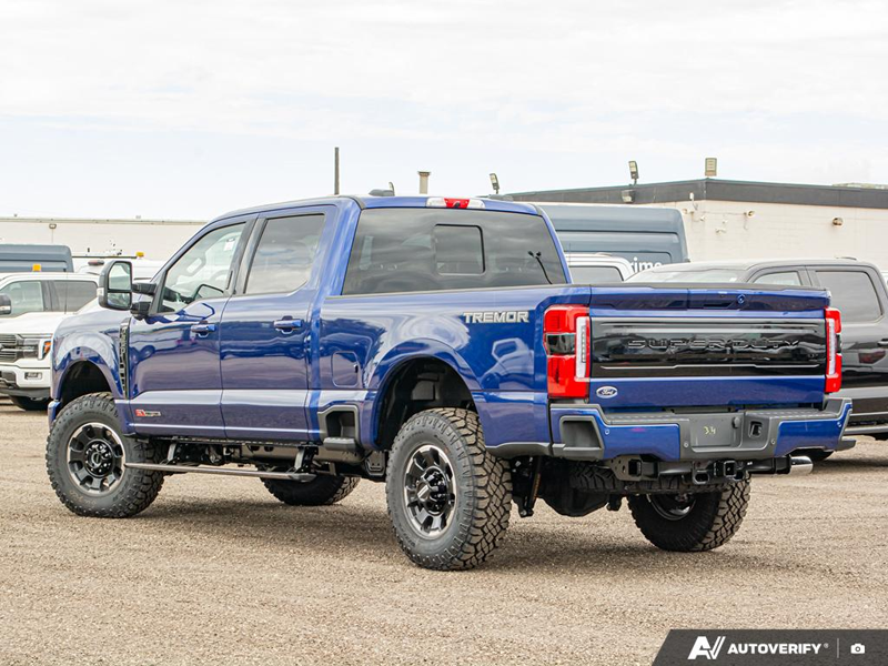 NEW 2026 Ford F-350 Super Duty Platinum Tremor - Argon Blue Metallic Exterior / BLACK ONYX/BLUE LEATHER Interior - $126,893 - Stock #E60017 - VIN 1FT8W3BM1TEC04574 - Photo 4