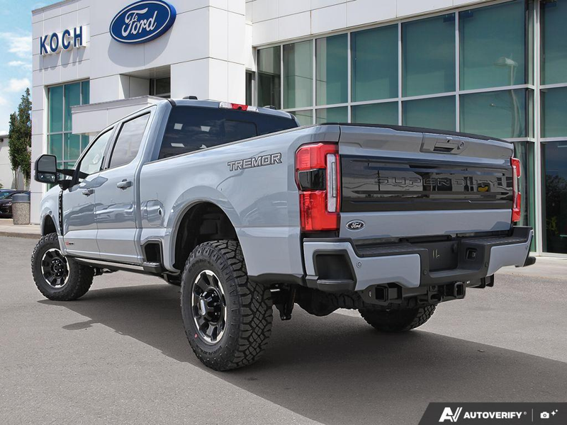NEW 2026 Ford F-350 Super Duty Platinum Tremor - Glacier Gray Exterior / BLACK ONYX/BLUE LEATHER Interior - $129,903 - Stock #E60442 - VIN 1FT8W3BM1TED99091 - Photo 4