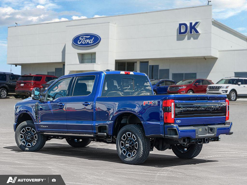 NEW 2026 Ford F-350 Super Duty Platinum - Argon Blue Metallic Exterior / BLACK ONYX/BLUE LEATHER Interior - $115,248 - Stock #D60599 - VIN 1FT8W3BT6TEE88940 - Photo 4