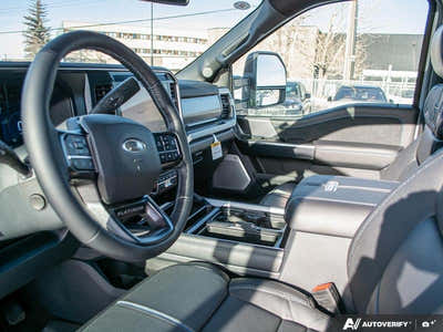 NEW 2026 Ford F-450 Super Duty
 Platinum - Glacier Gray Exterior / BLACK ONYX/BLUE LEATHER Interior - $137,288 - Stock #E60276 - VIN 1FT8W4DM7TED94268