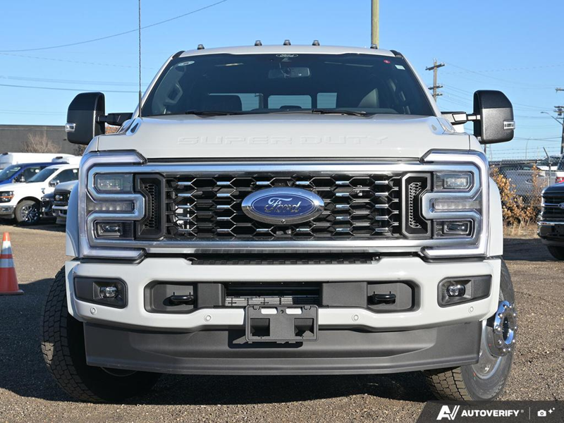 NEW 2026 Ford F-450 Super Duty Platinum - Avalanche Exterior / BLACK ONYX/BLUE LEATHER Interior - $133,238 - Stock #E60080 - VIN 1FT8W4DMXTEC29329 - Photo 2